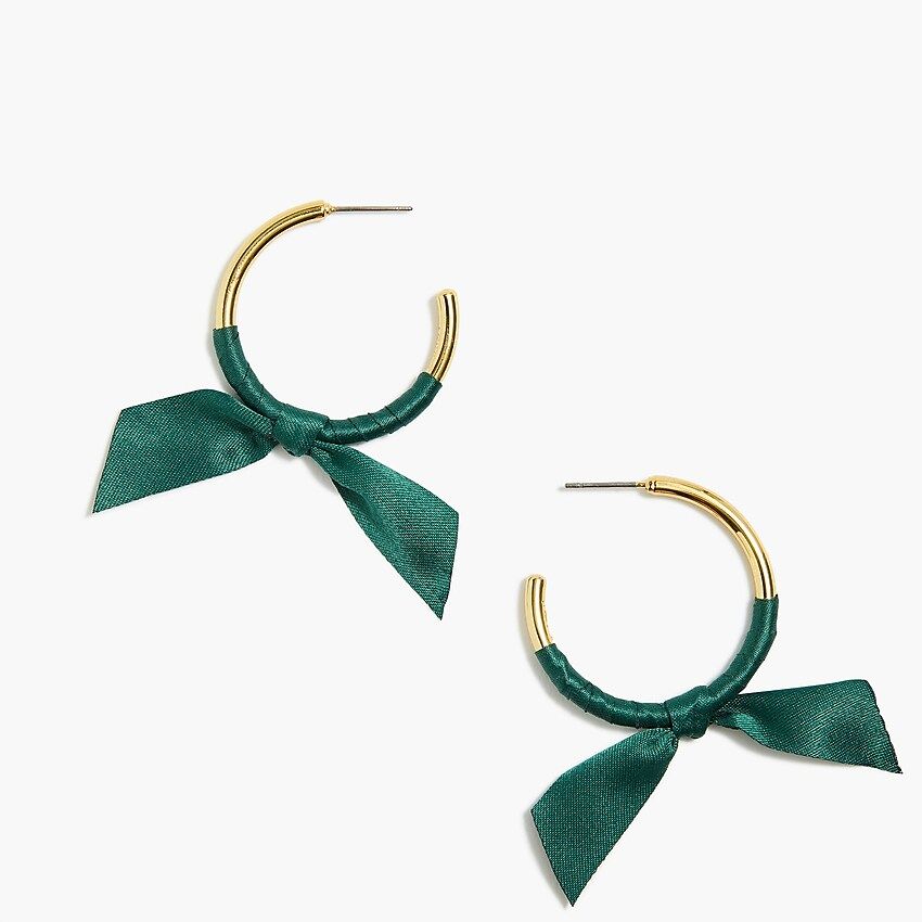 Ribbon-wrapped hoop earringsItem BE344 
 
 
 
 
 There are no reviews for this product.Be the fir... | J.Crew Factory