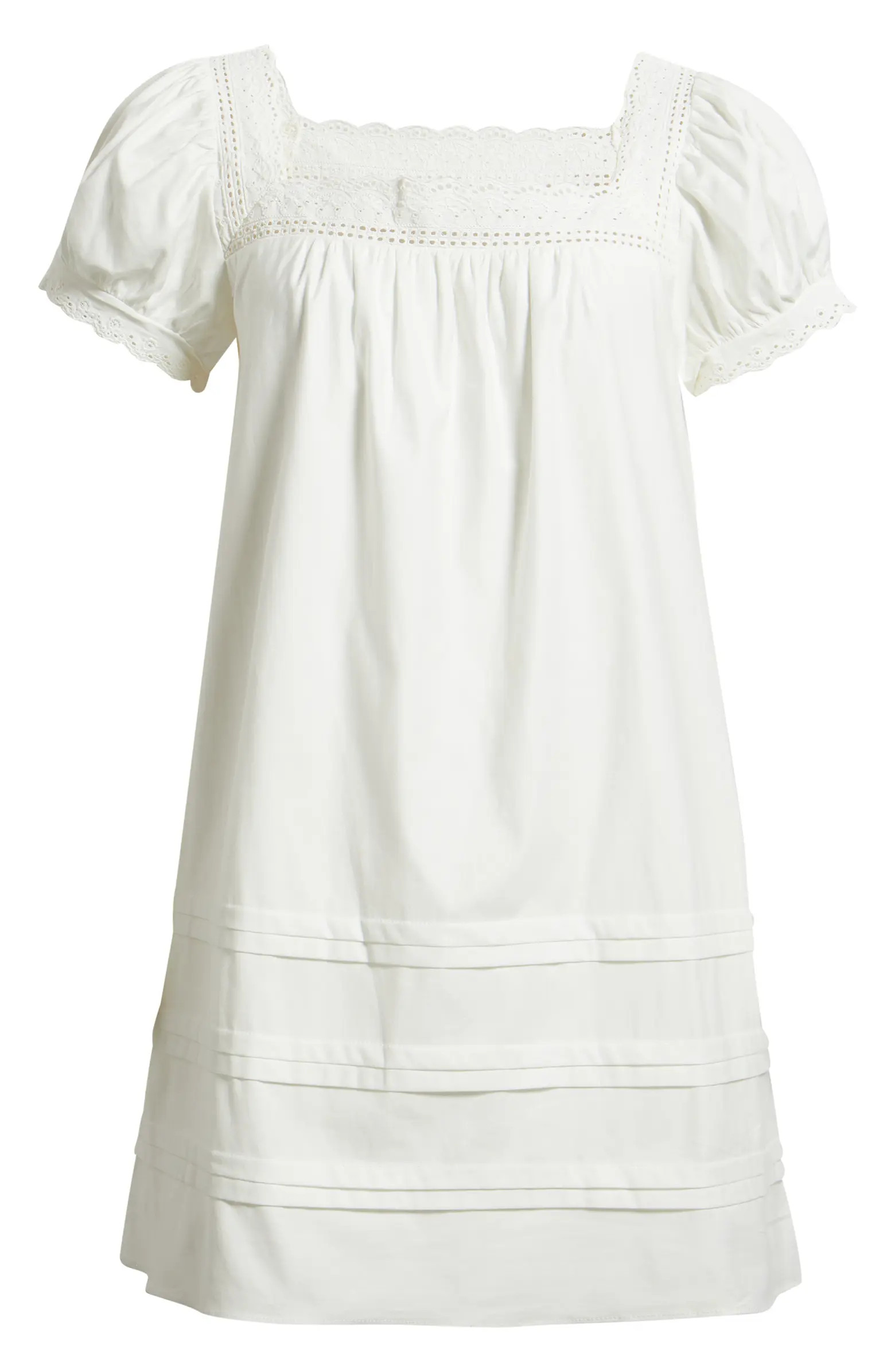 Reformation Joliette Eyelet Trim Puff Sleeve Minidress | Nordstrom | Nordstrom