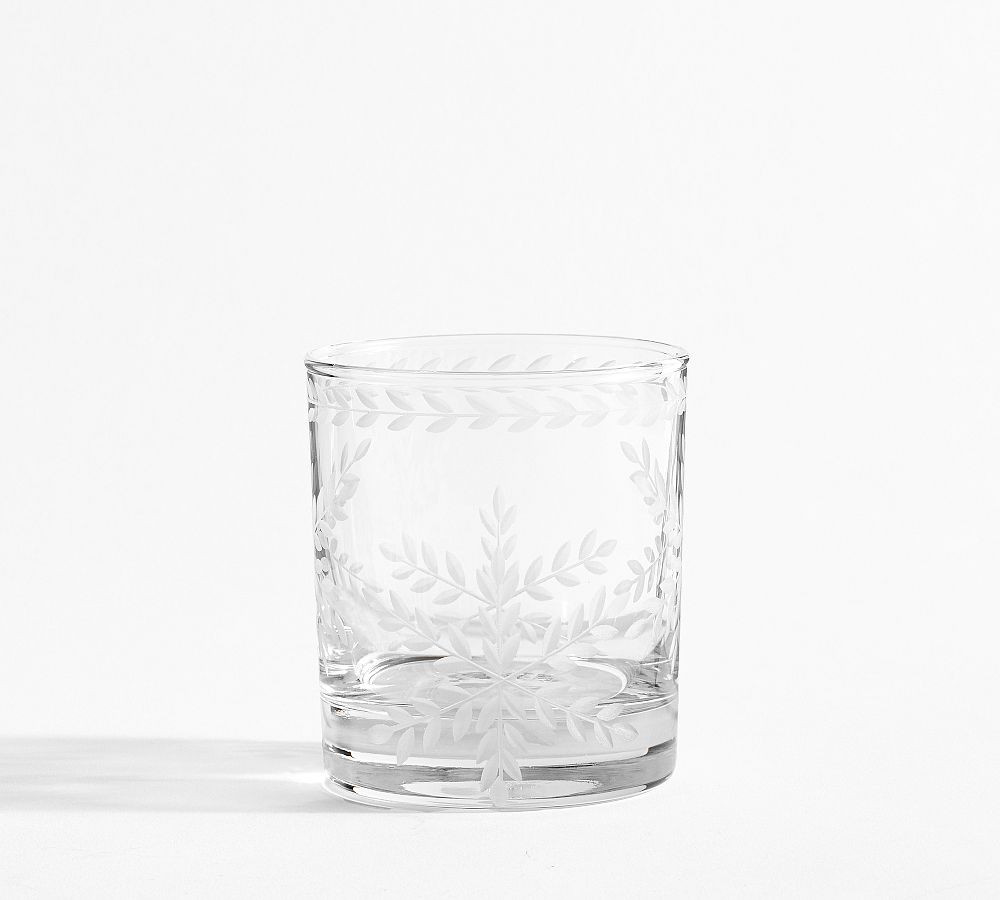 Etched Glass Snowflake Cocktail Glasses - Set of 4 | Pottery Barn (US)