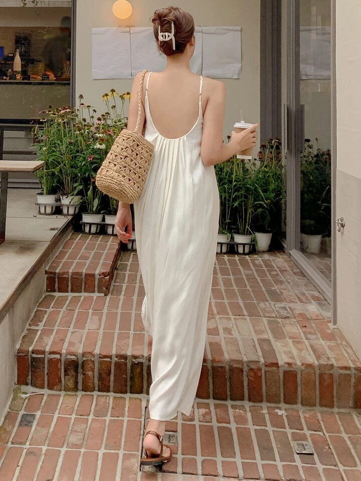 DAZY Solid Cami Dress | SHEIN