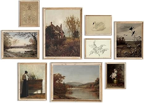 uniro Vintage Wall Art Decor Prints Farmhouse Wall Decor Vintage Fall Autumn Canvas Wall Art Prin... | Amazon (US)
