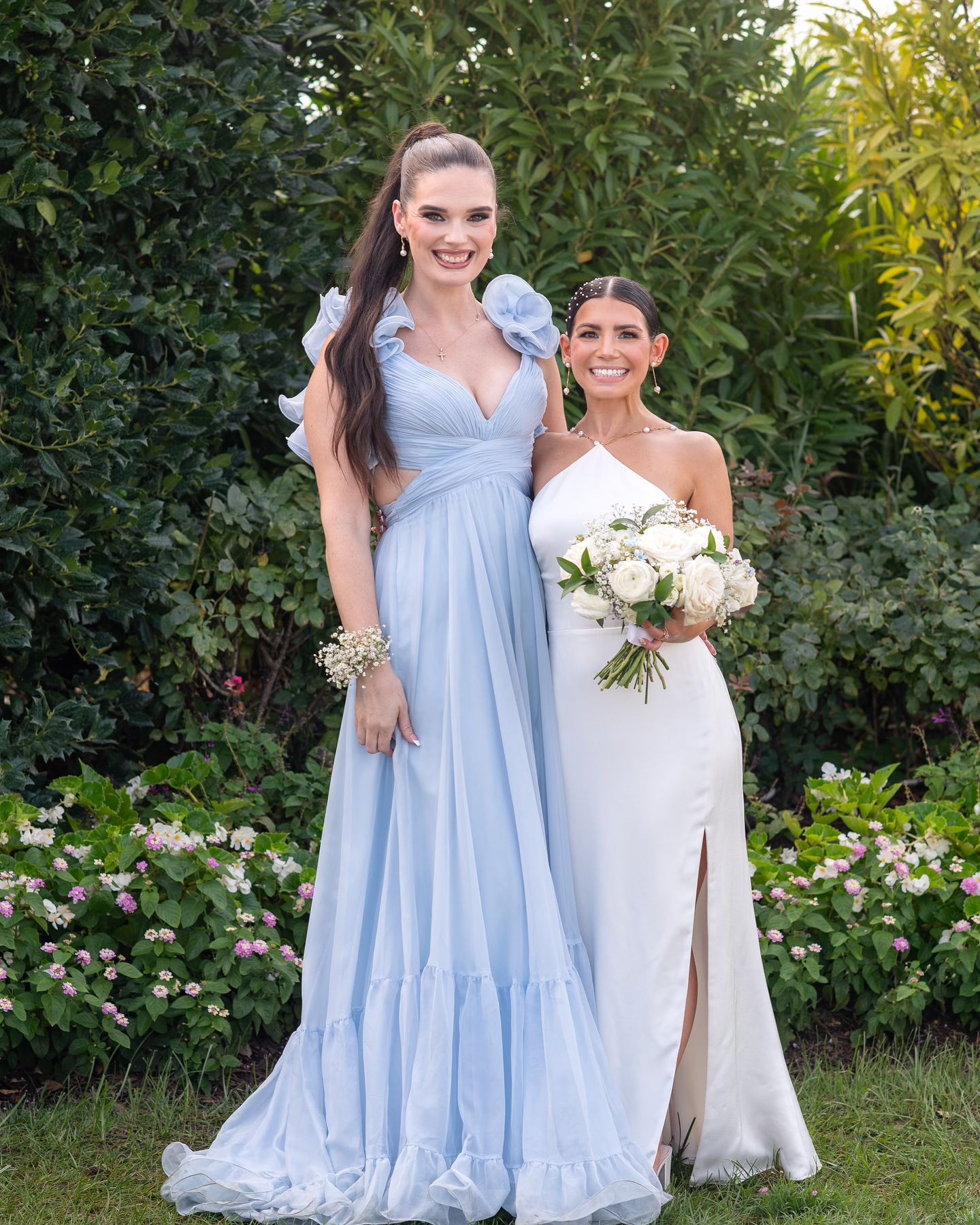 Something blue bridesmaid dress ! I was obsessed with this dress and received so many compliments. It comes in 10 colors, and has a corset back, which makes it flattering on so many body types. 
#macduggal #bridesmaid

#LTKBeauty #LTKWedding