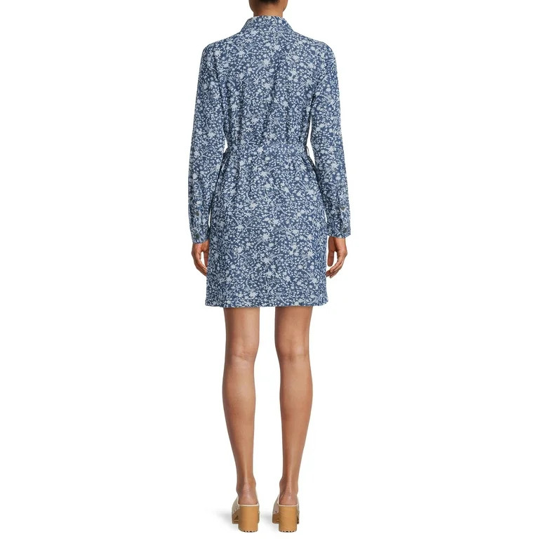Time and Tru Women's Utility Shirt Dress | Walmart (US)