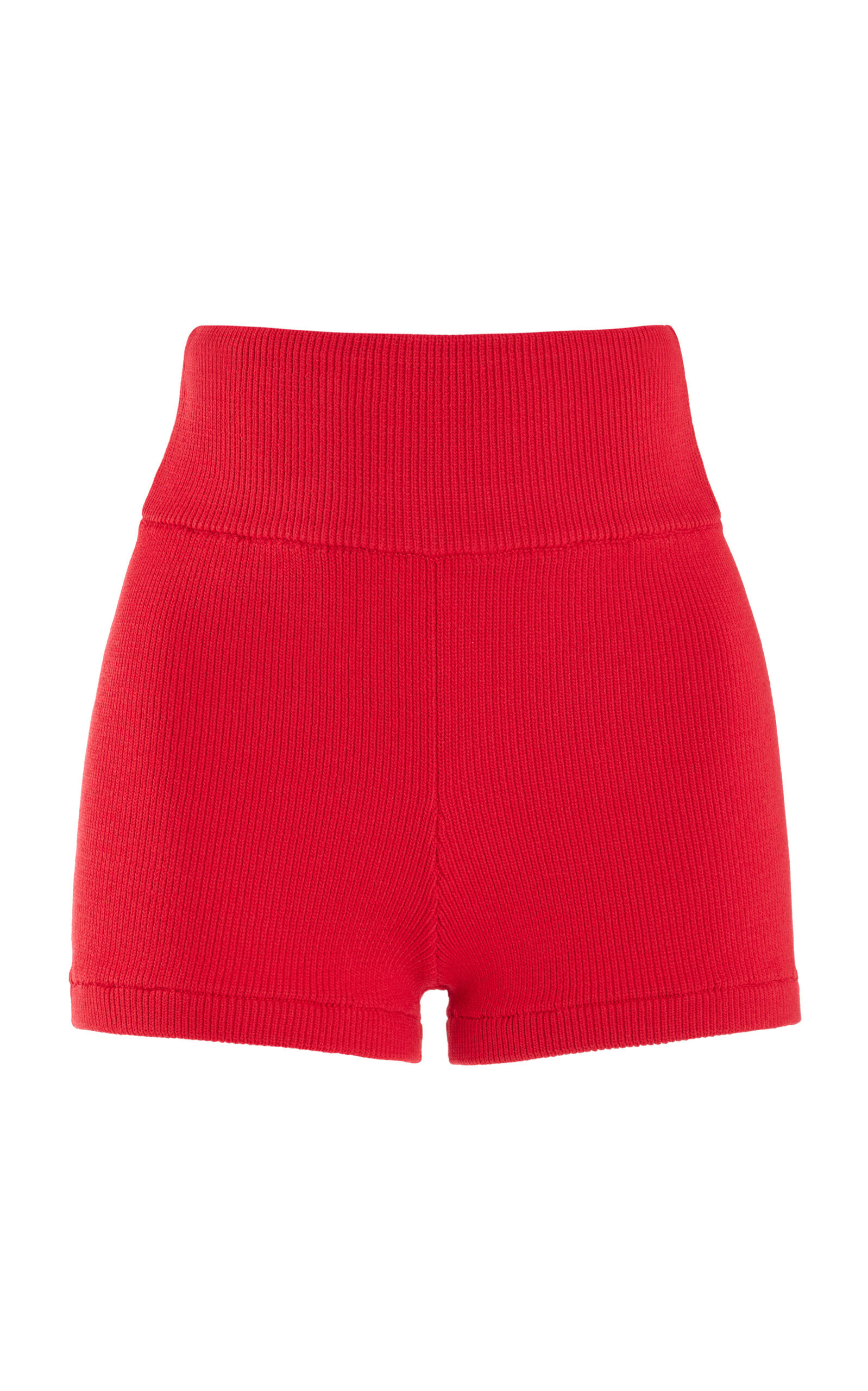 ELCE - Exclusive Sol Ribbed-Knit Shorts - Red - L - Moda Operandi | Moda Operandi (Global)
