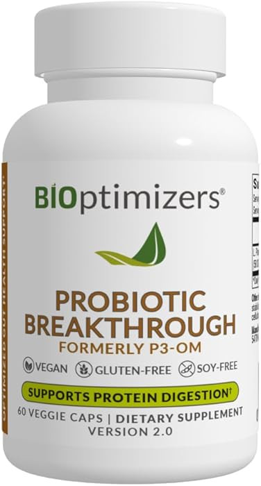 BiOptimizers Probiotic Breakthrough – Lactobacillus Plantarum OM Probiotics & Prebiotics Health... | Amazon (US)