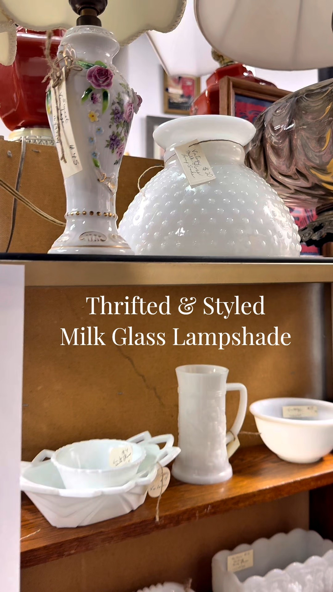 Thrifted & Styled Vintage Milk Glass Lampshade 

#LTKHome #LTKSeasonal #LTKValentine
