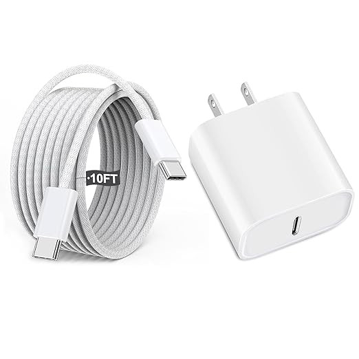 10FT Charger for Apple iPhone 16, 20W USB C Charger Block Travel Plug Super Quick Charging & 60W ... | Amazon (US)