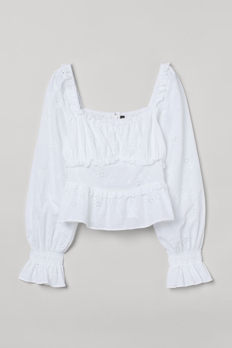 Eyelet Embroidery Blouse | H&M (US + CA)