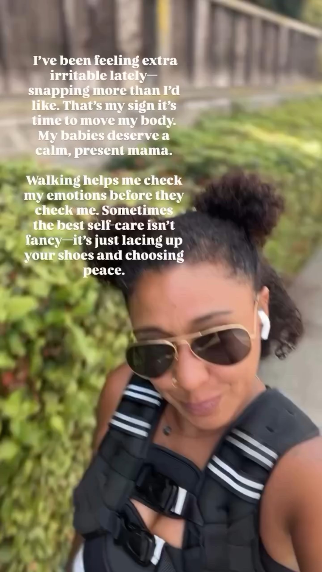 Lately I’ve been short-tempered and overstimulated—so I laced up and got outside.
✨Not for weight loss.
✨Not for a trend.
✨But because my kids deserve a peaceful mama—and I deserve to feel grounded.

This 18 lb weighted vest has been my walking therapy. It adds just enough challenge to remind me how strong I really am.

✨ Movement is medicine.
🫶🏾 Healing is a daily choice.

📍Linked my vest in my LTK — every step supports The Souza Foundation and helps us build homes, healing spaces, and soft landings for survivors.

#WeightedVestWalks #HealingInMotion #MomLifeBalance #TheSouzaFoundation #WalkingTherapy #LTKFitness #LTKUnder40 #SurvivorStrength #HealingJourney #BlackMomsDeservePeace

#LTKOver40 #LTKActive #LTKPetite