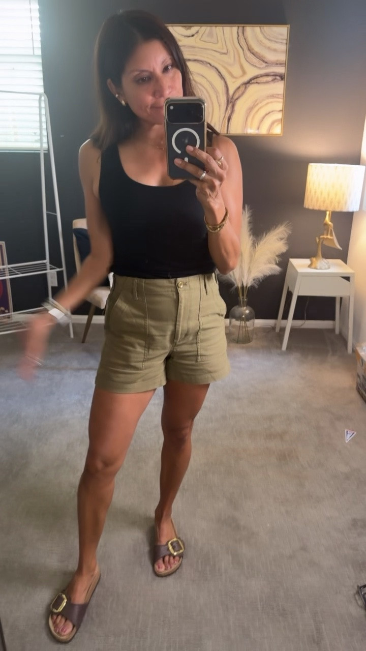 A casual summer outfit on a hot day 

Shorts @jcrew wearing 26 
Tank size small 

Sandals tts

#LTKootd #LTKSeasonal #LTKPetite