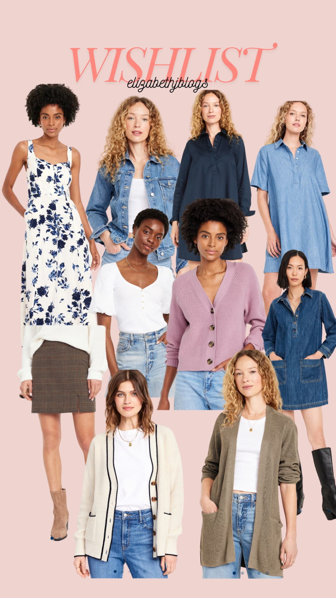 Fall outfit. Fall style. Denim dress. Shirt dress. Work outfit. Work style. Cardigan. Sweater 