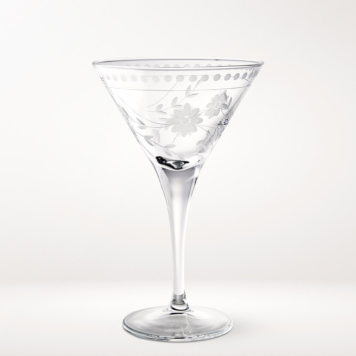 Vintage Etched Martini Glasses | Williams-Sonoma