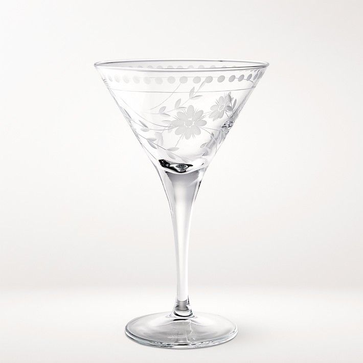 Vintage Etched Martini Glasses | Williams-Sonoma