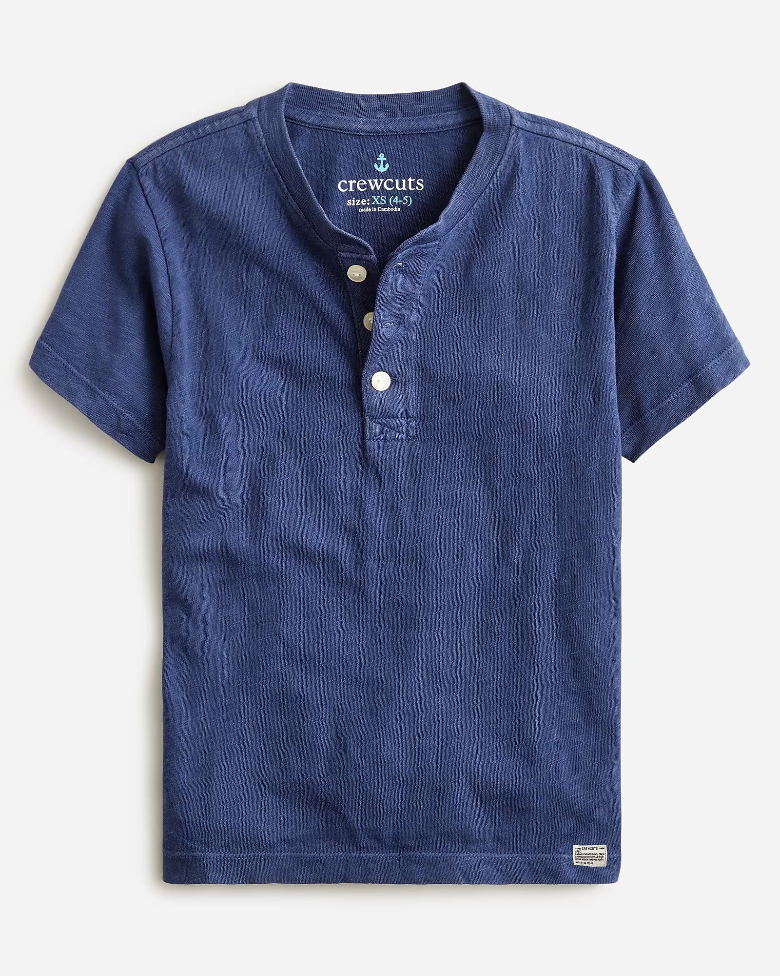 Kids' short-sleeve garment-dyed henley | J.Crew US