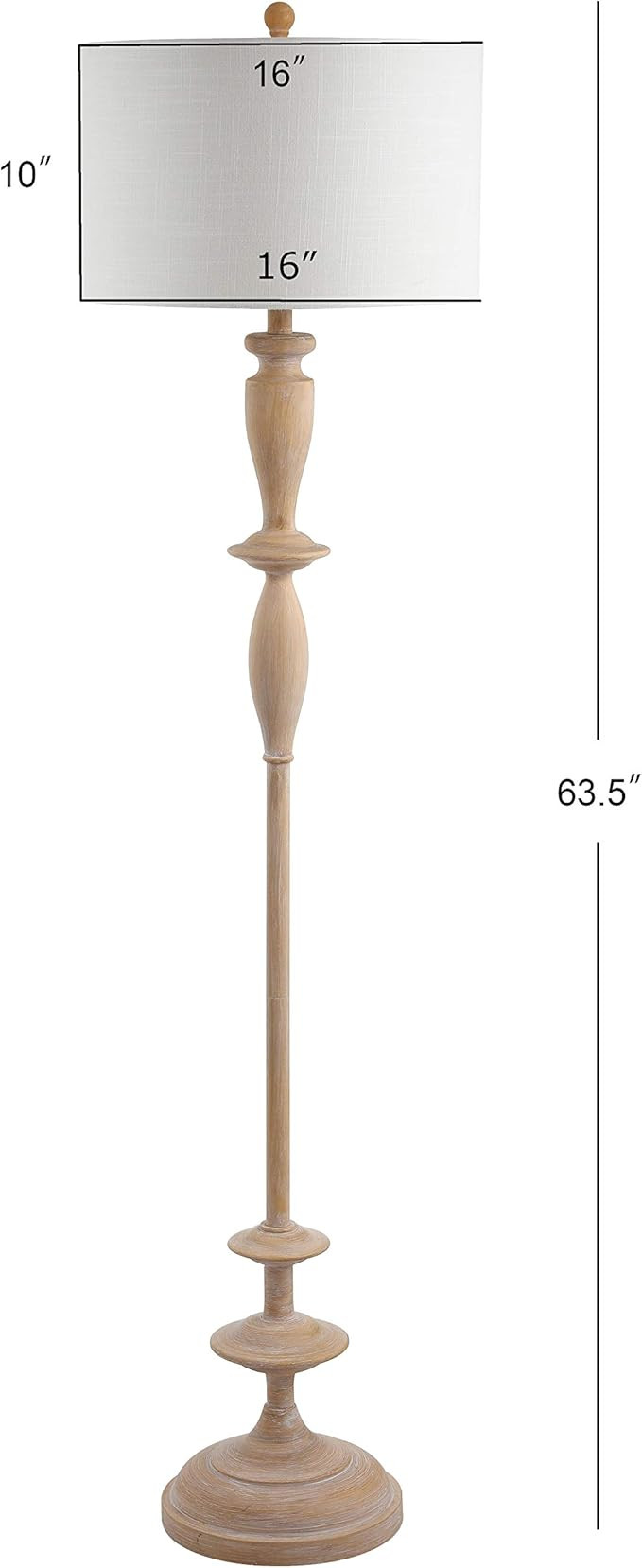 JONATHAN Y JYL3061A Aldrin 63.5" Resin LED Floor Lamp Traditional,Transitional for Bedrooms, Livi... | Amazon (US)