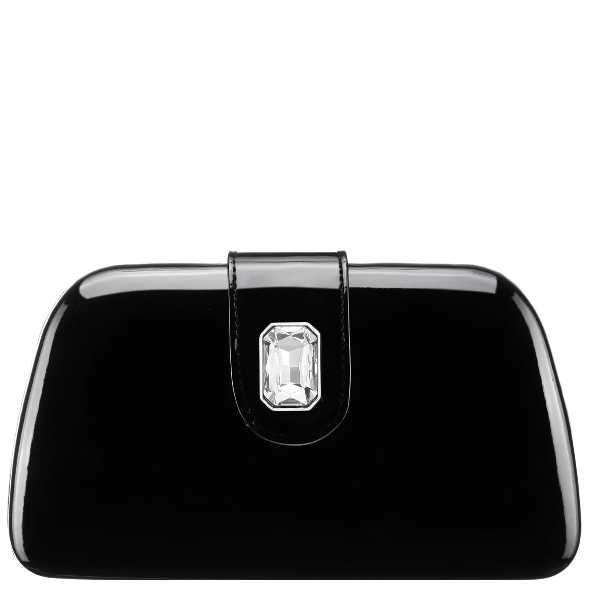 Womens Danni Black Large Crystal Embellished Tab Minaudiere | Nina Shoes | Nina Shoes