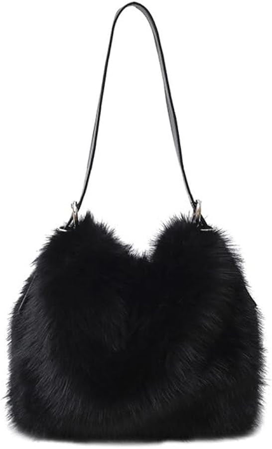 Ulisty Damen Klein Kunstfell Fuchs Pelz Hobo Tasche Pelzig Verstellbarer Riemen Schultertasche Pl... | Amazon (DE)
