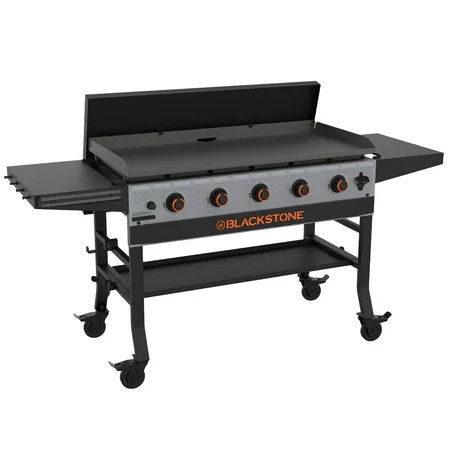 Blackstone Bronco Outdoor Griddle, 5-Burner 44" Propane Flat Top Grill with Hard Cover, Gray | Walmart (US)