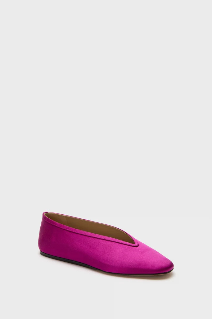 Magenta Satin Luna Slippers | Tuckernuck (US)
