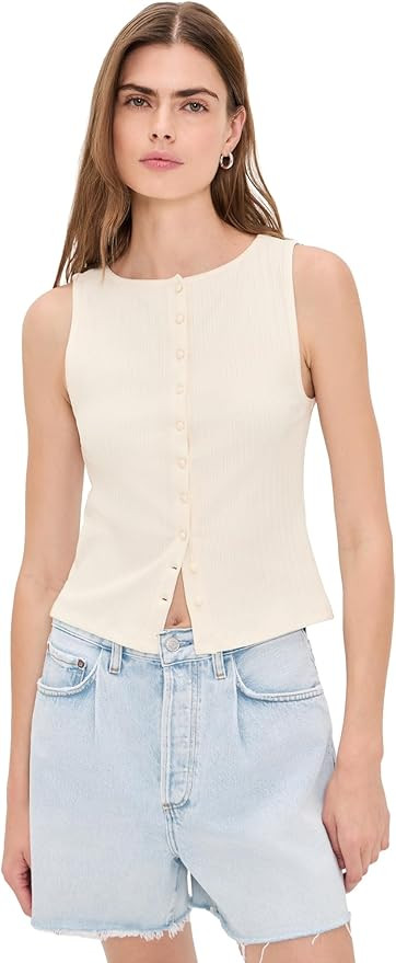 Madewell Women's Ribbed Crewneck Shell Top | Amazon (US)