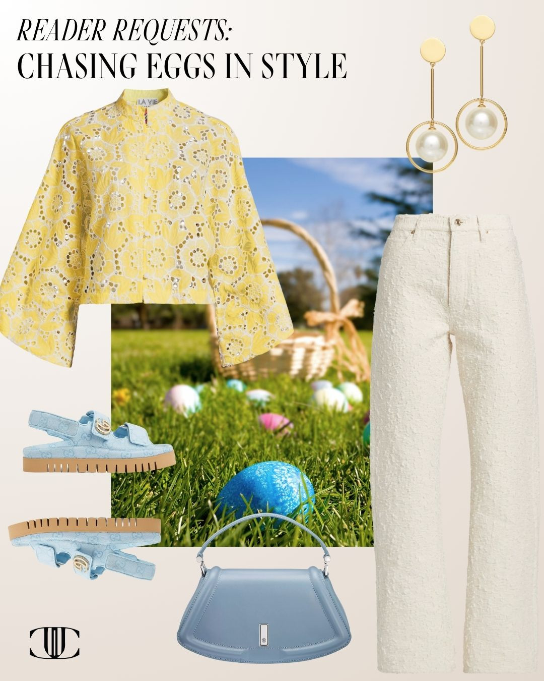 Reader request: chasing eggs in style

@saks #saks #sakspartner

Spring fashion, spring look, embroidered blouse, sandals, leather top handle bag, white jeans

#LTKOver40 #LTKStyleTip #LTKShoeCrush