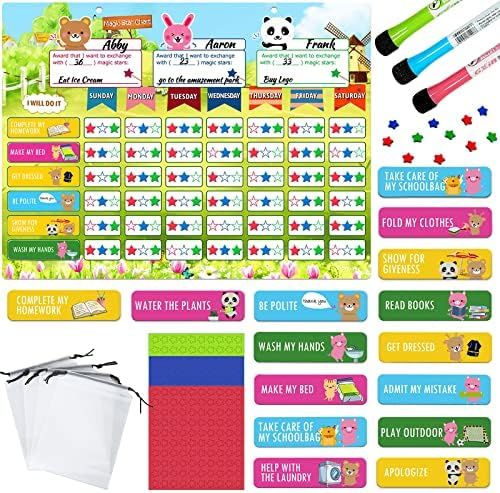 Chore Chart for Kids Multiple Kids, Magnetic Behavior Reward Chart for Kids with Full Magnet Back... | Amazon (CA)