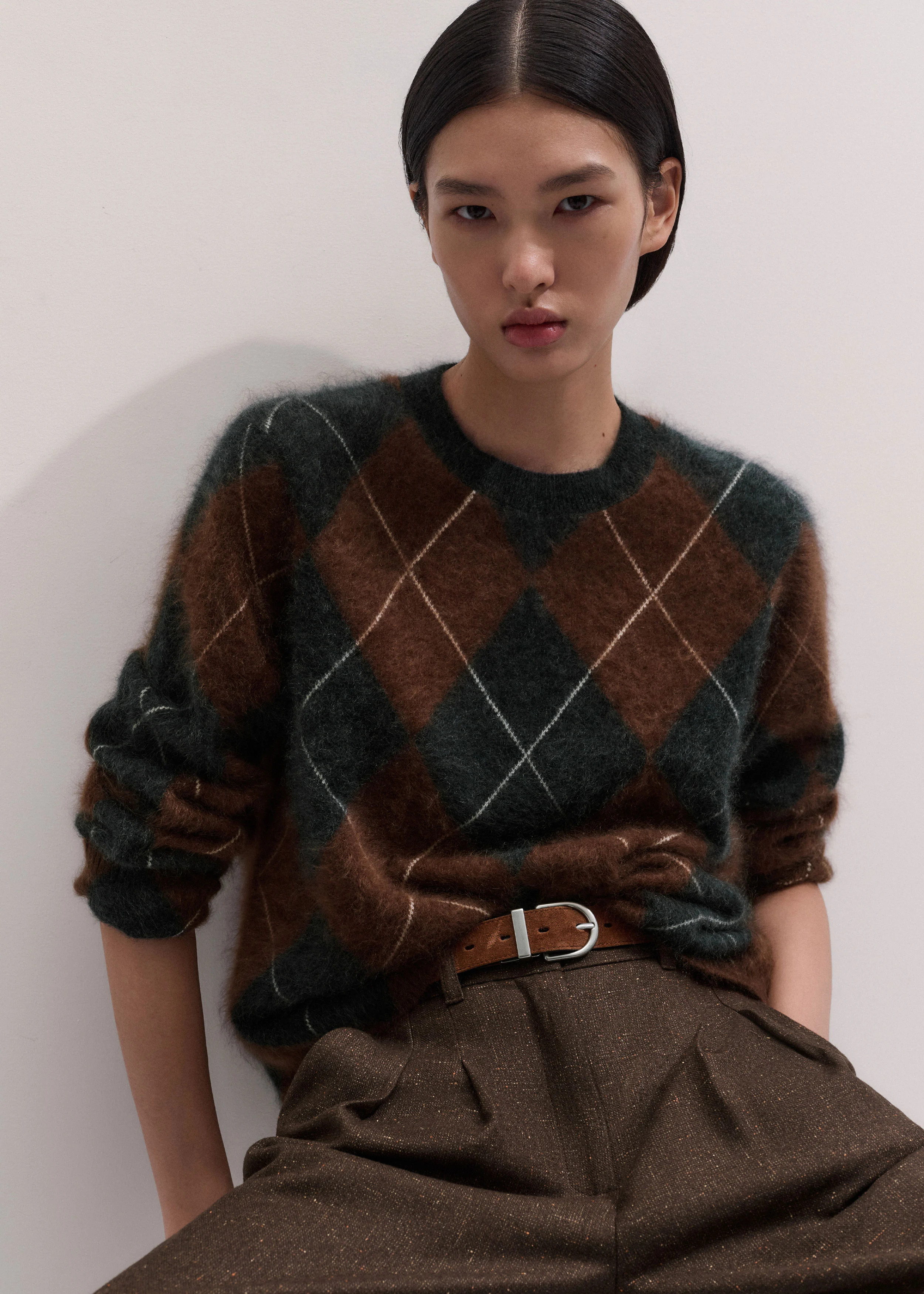 Argyle Relaxed Jumper | ME+EM Global (Excluding US)