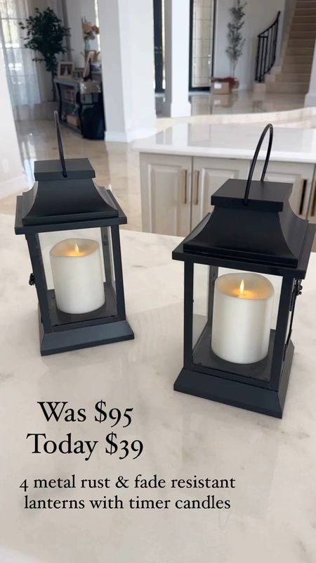 For metal lanterns with timer, candles, and five colors available. Today’s special value.

#LTKhome #LTKSeasonal #LTKunder50