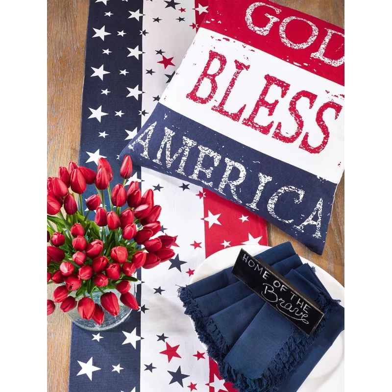Shaler American Flag Cotton Table Runner | Wayfair North America