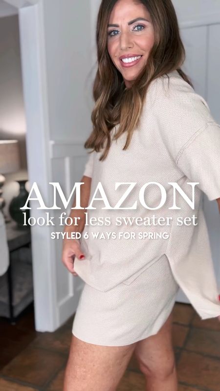 Amazon, look for less two-piece sweater set six ways for spring.
The set comes in several colors. It is true to size and it’s currently on sale for $29.99 with clickable coupon. 

The quality is really good!



#LTKstyletip #LTKsalealert #LTKfindsunder50