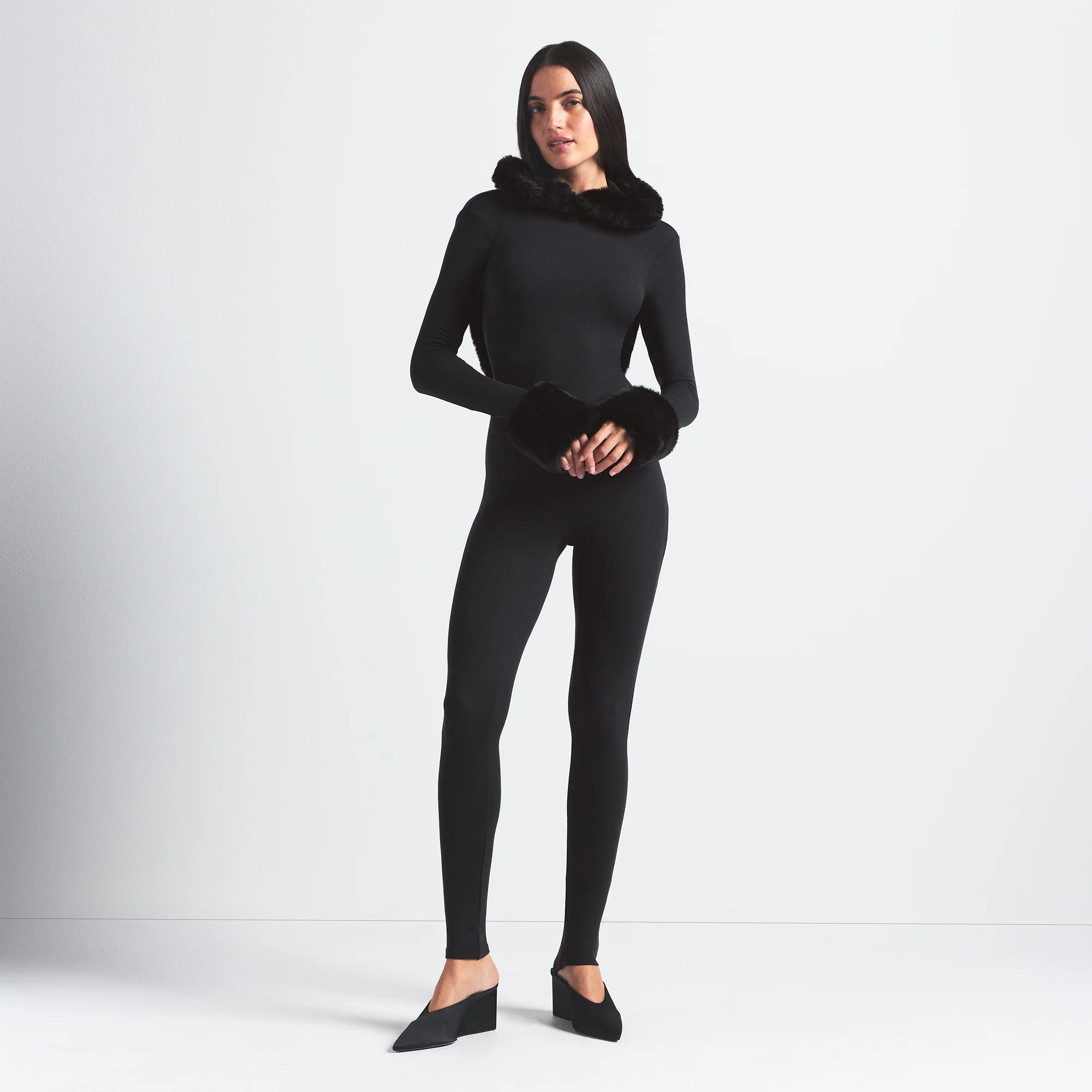 SKIMS Hooded Catsuit (Bodysuit) | Black | Medium | SKIMS Cloud | SKIMS (US)