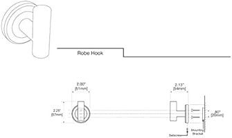 Gatco Latitude II Robe Hook, Brushed Brass | Amazon (US)
