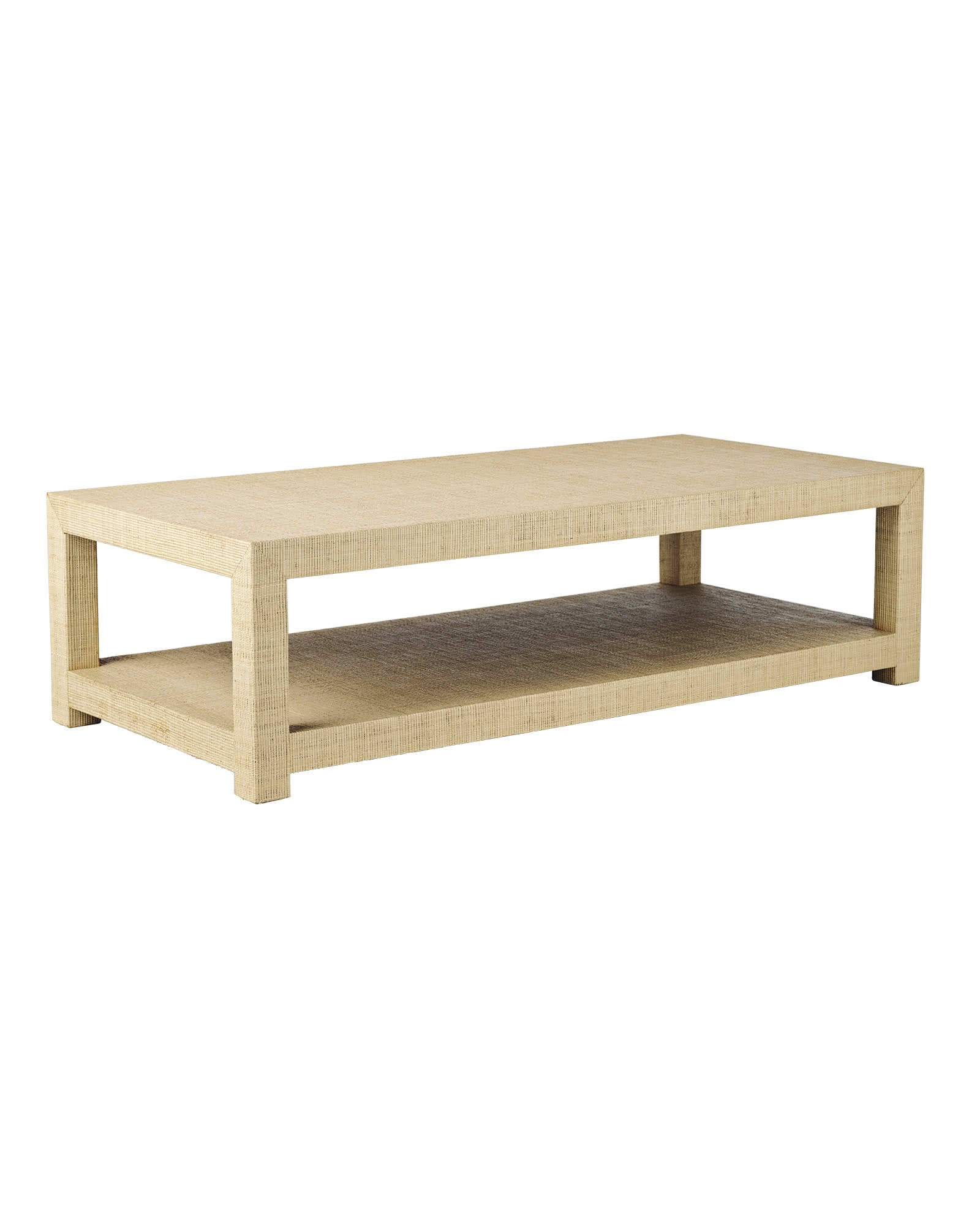 Blake Raffia Rectangular Coffee Table | Serena and Lily