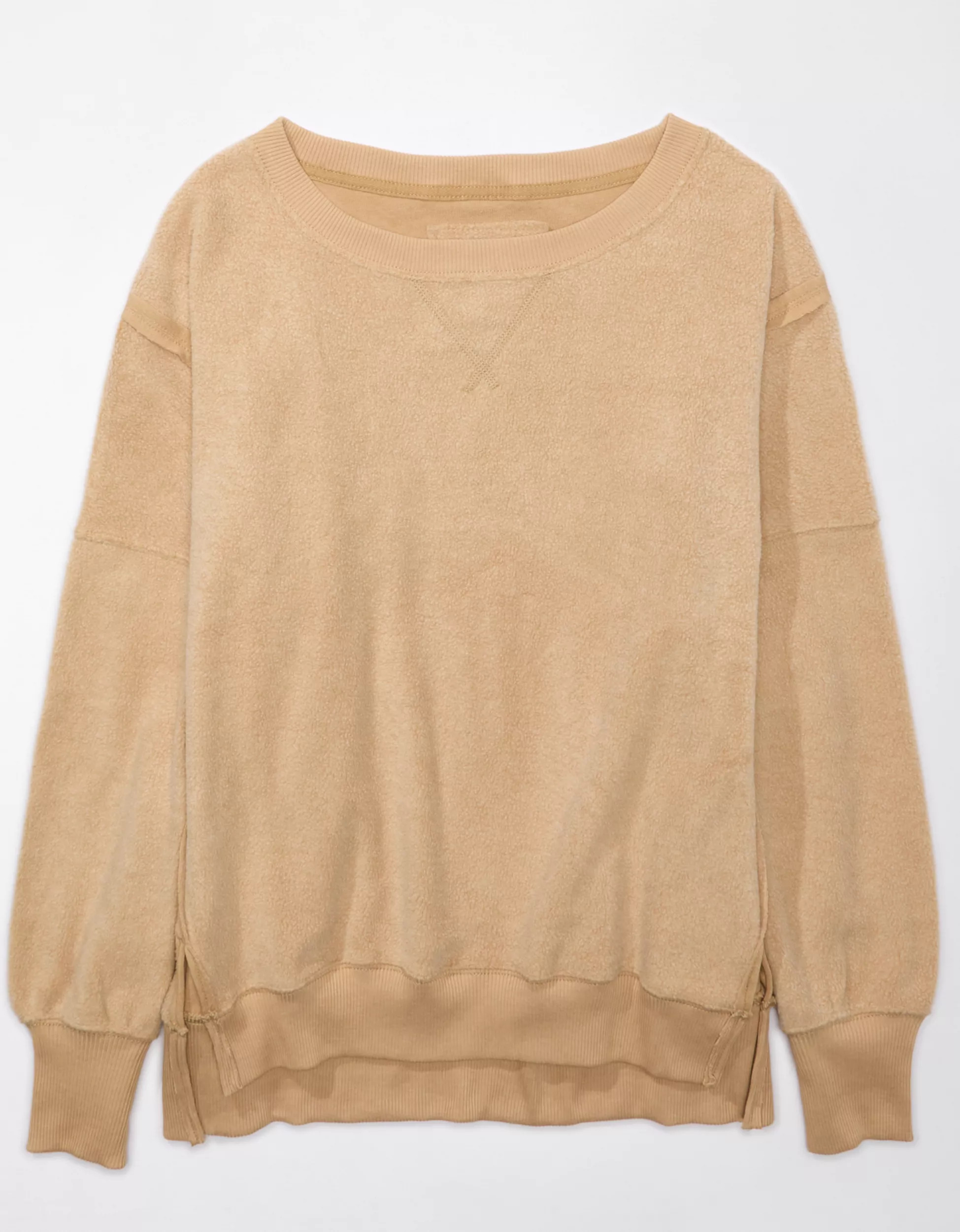 AE Oversized Big Hug Reverse Fleece Sweatshirt | American Eagle Outfitters (US & CA)