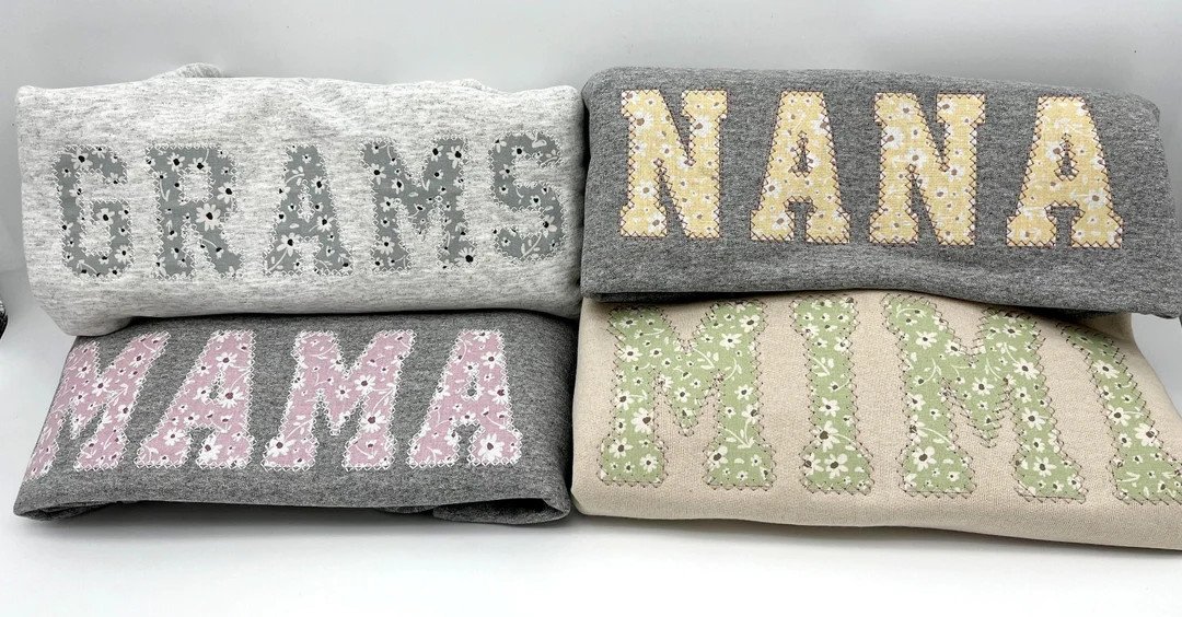 Nana Embroidered Sweatshirt Gift Personalized Sweatshirt - Etsy | Etsy (US)