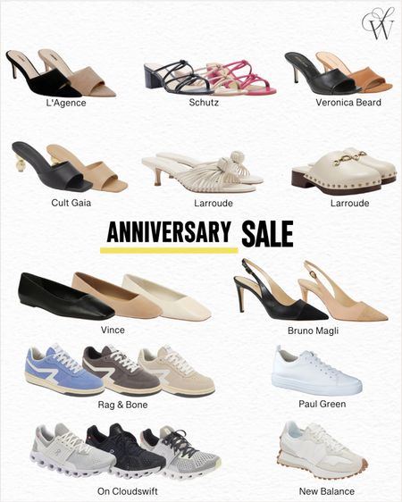 All the best of Anniversary sale shoes! Not pictured but linked below: Birkenstocks! They will be gone in the blink of an eye! The Larroudes are so cute and the L’Agence heels I have with a taller heels, these are the perfect height and you’ll wear with EVERYTHING

#LTKstyletip #LTKshoecrush #LTKxNSale