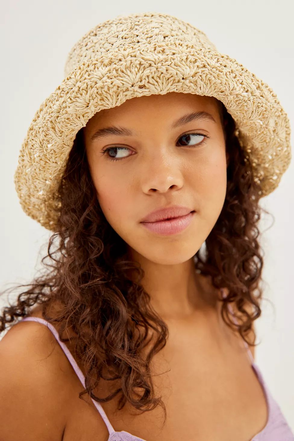 Crochet Straw Bucket Hat | Urban Outfitters (US and RoW)