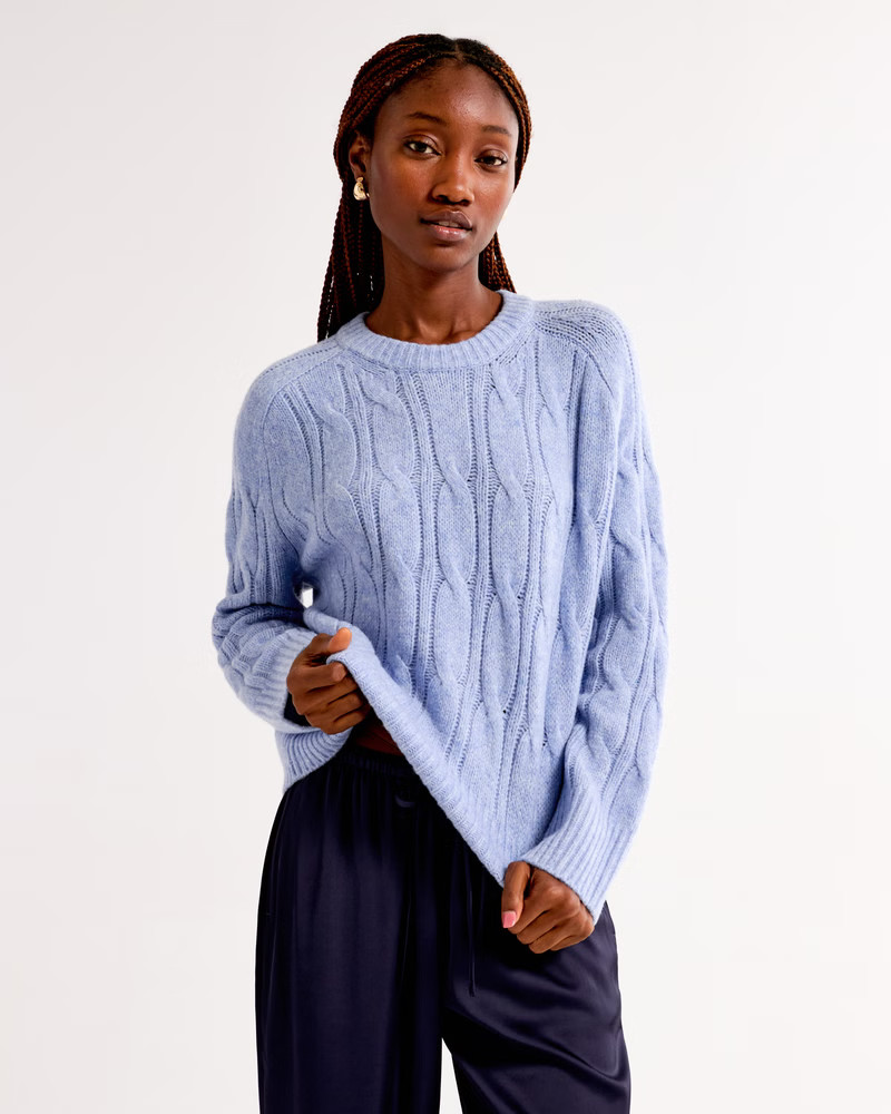 The A&F Madeline Cable Crew Sweater | Abercrombie & Fitch (US)