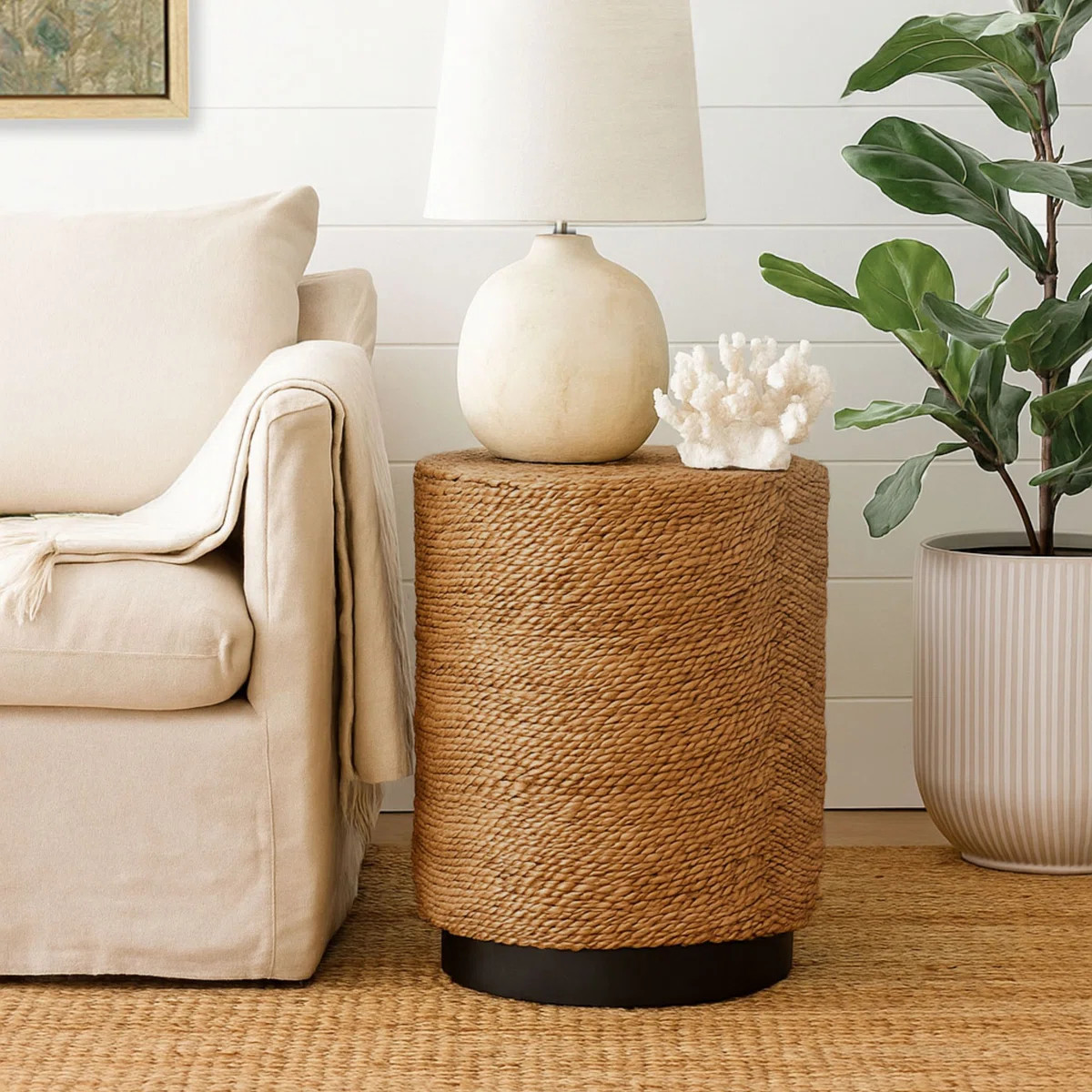 Andi Round Woven Side Table | Wayfair North America
