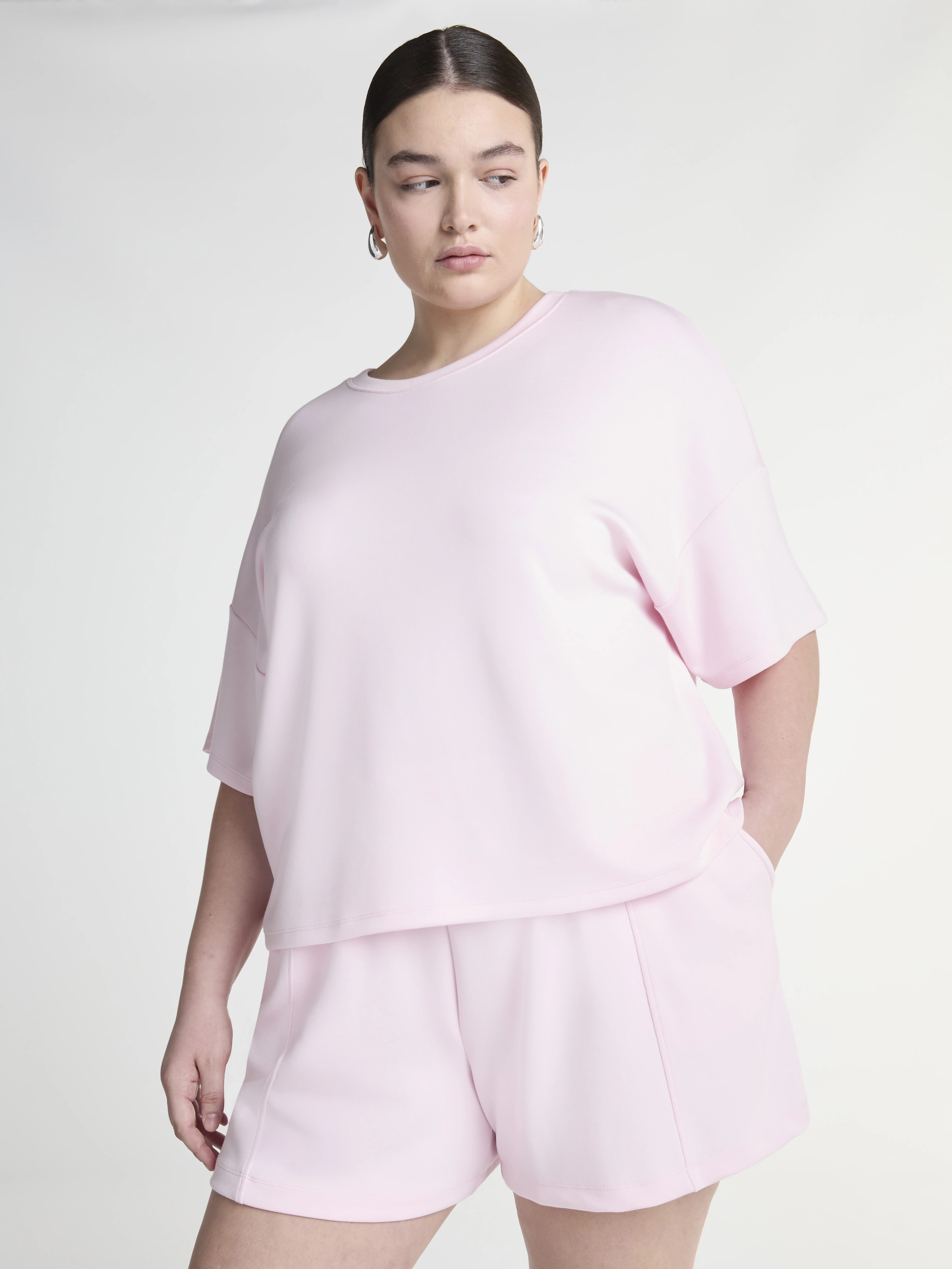 Scoop Women's and Women’s Plus Ultimate ScubaKnit Boxy Tee, Sizes XS-4X | Walmart (US)