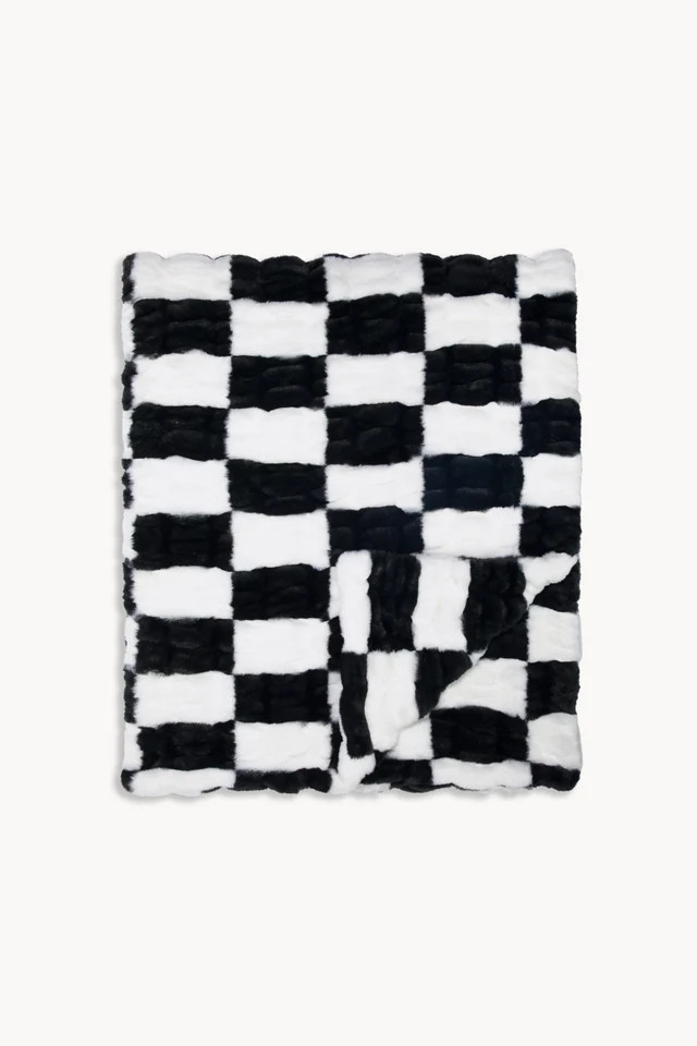 Black & White Check | Lola Blankets