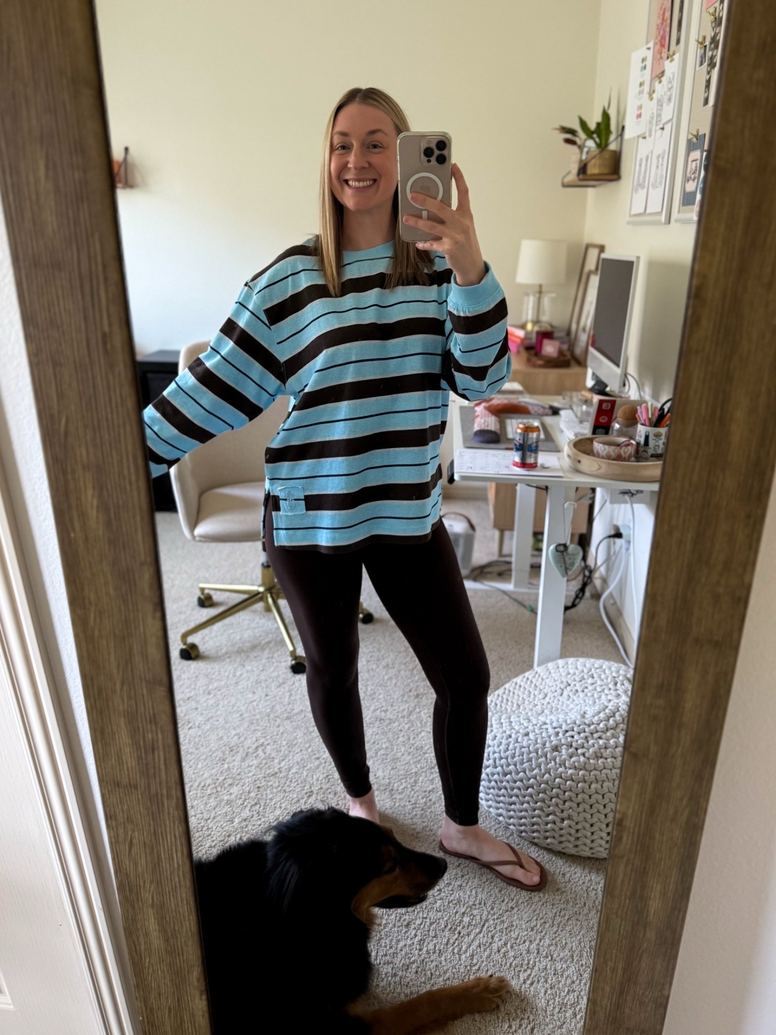 It really is better than the dupe 🦋⭐️ I sized down in the tee, and also linked my FAV flip flops for summer!

#LTKootd #LTKActive #LTKgrwm