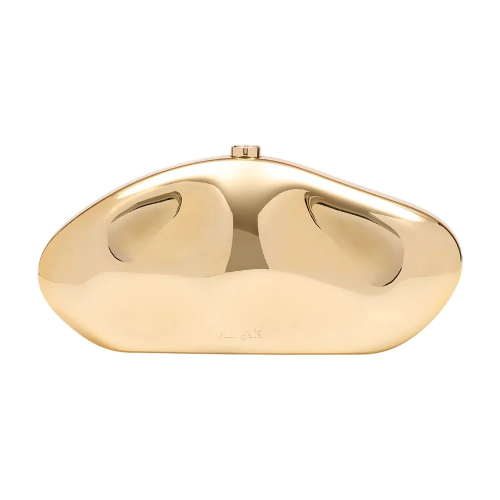 The Caldera Clutch - Cult Gaia - Leather - Gold | Shop Simon