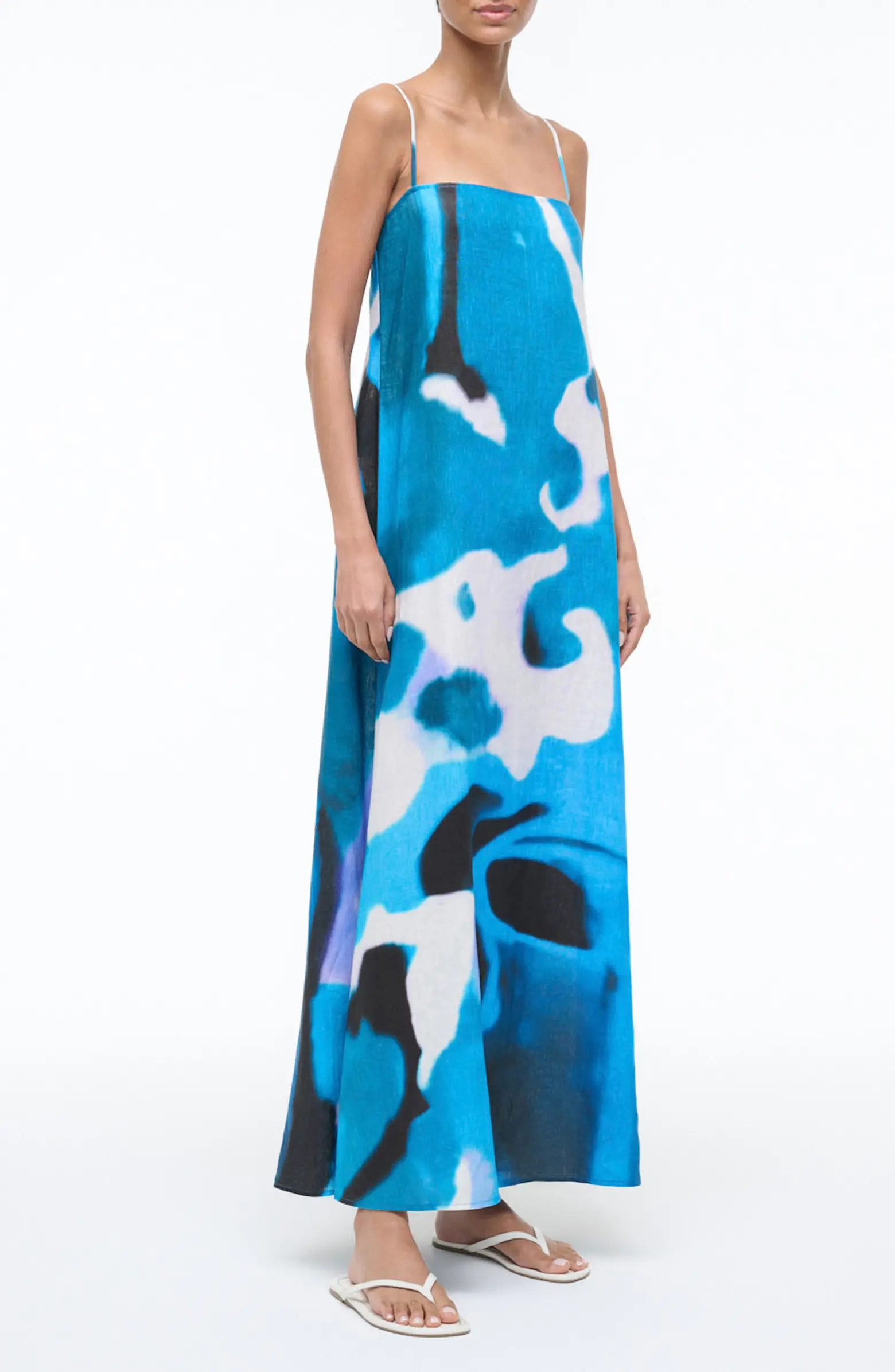 STAUD Laura Print Linen Maxi Dress | Nordstrom | Nordstrom