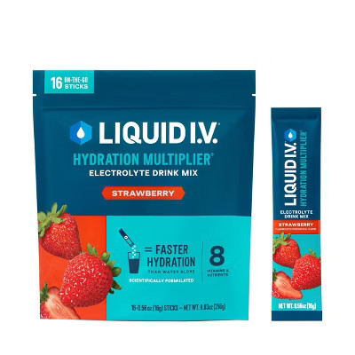 Liquid I.v. Hydration Multiplier - Strawberry Electrolyte Powder Drink Mix 1 Pack (16 Servings) | Target
