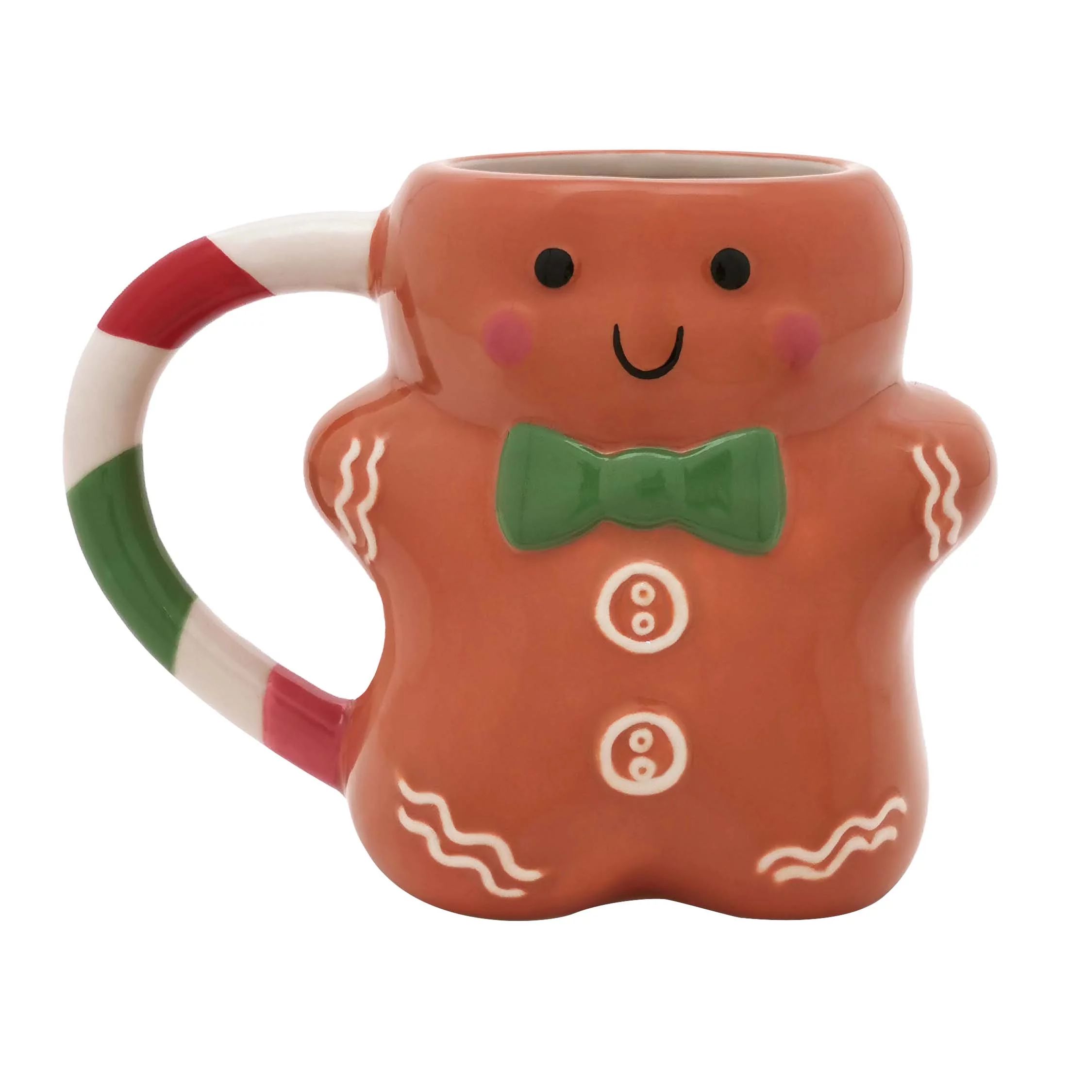 Holiday Time Gingerbread Man Mug, 12 fl oz, Stoneware Ceramic | Walmart (US)