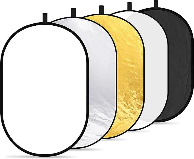 Neewer 5 in 1 Portable Round Collapsible Multi Disc Photography Lighting Reflector 24x36 inches/6... | Amazon (US)