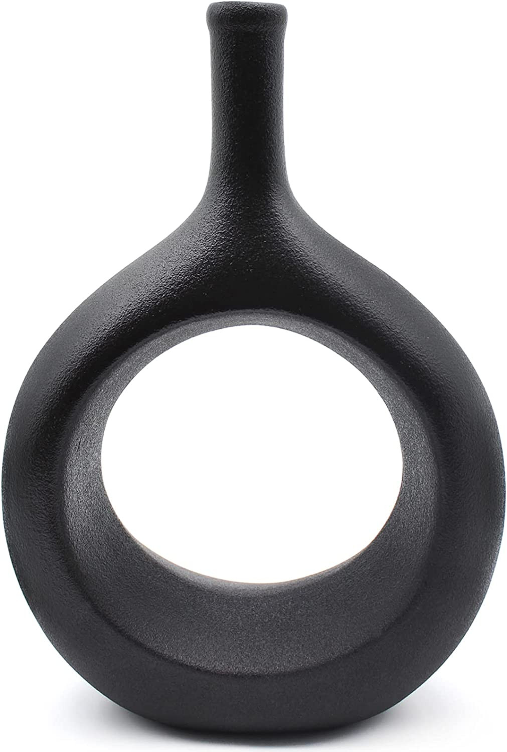 Winsterch Black Ceramic Hollow Vase Modern Home Decor Flower Vase for table, Kitchen, Living Room... | Walmart (US)