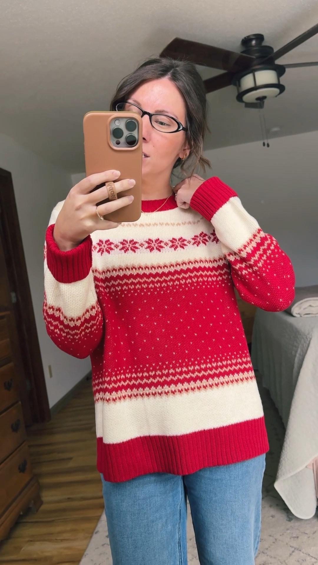 My sweater is from last year but I linked a BUNCH of current festive and fair isle ones! 
My jeans are size 24 in a 26” inseam and my flats are size 6.5 (also linked similar)♥️


#LTKgrwm #LTKootd #LTKPetite