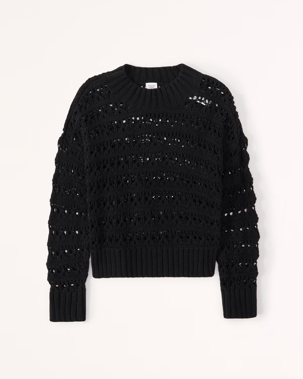 Crochet-Style Wedge Sweater | Abercrombie & Fitch (US)